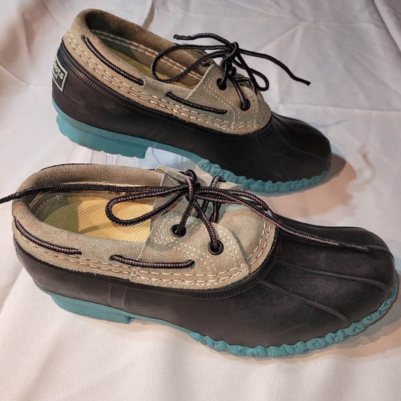 Ll bean teal bottom leather mock ankle boots womens size 7 - Picture 2 of 7